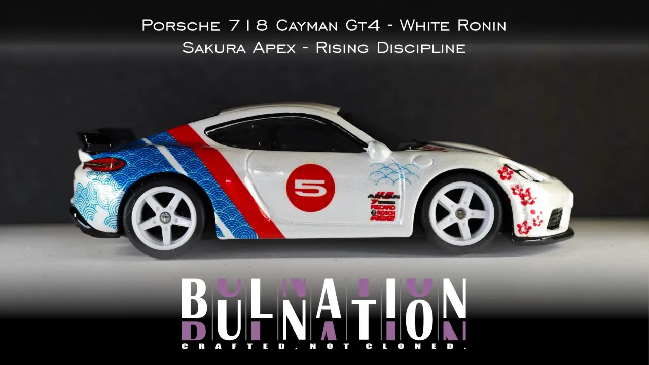 Porsche 718 Cayman Gt4 - White Ronin - Sakura Apex - Rising Discipline