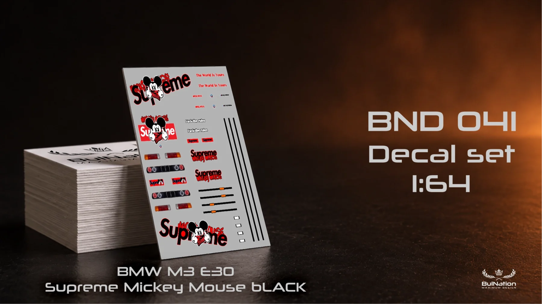 BMW M3 E30 - Supreme Mickey Mouse bLACK